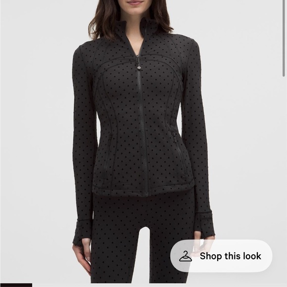 lululemon athletica Jackets & Blazers - Lululemon Athletica Black Polka Dot Jacket